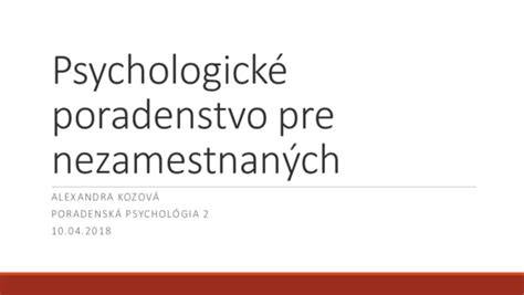 psychologické poradenstvo pre nezamestnaných