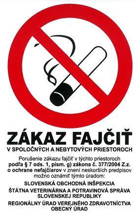 zákaz fajčenia vo vonkajších priestoroch