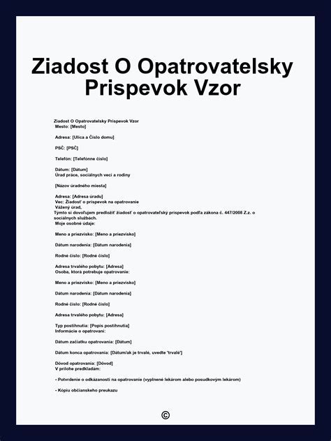 ÚPSVaR žiadosť o opatrovateľský príspevok