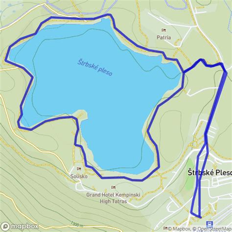 Mapa trás okolo Zeleného plesa