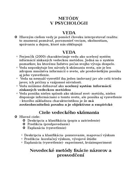 Schéma mentálnych procesov v psychológii