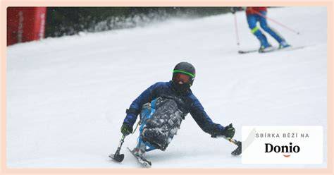 Paraalpský lyžiar na monoski