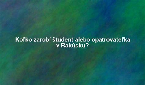 opatrovateľka pri seniorovi v Rakúsku