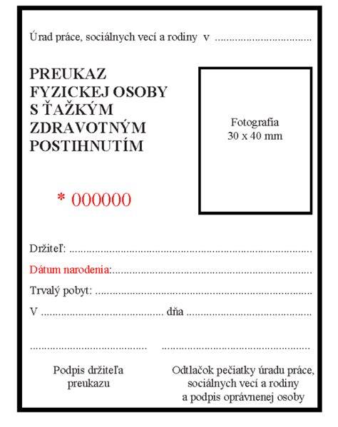 Fotografia na preukaz ZŤP 3×4 cm